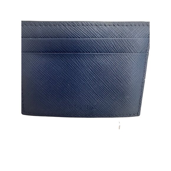 PRADA Blue Saffiano Leather ID Credit Card Wallet - Picture 6 of 7